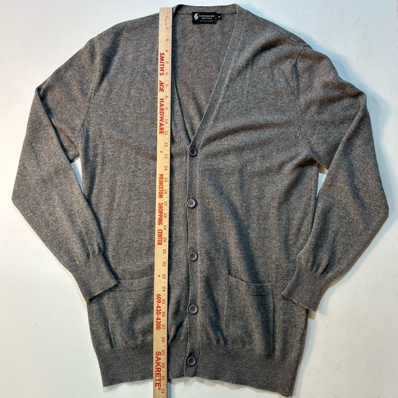 Cashmere Boutique Cardigan Sweater Large 100% Cashmere Button-Up Long Po… - Picture 4 of 9